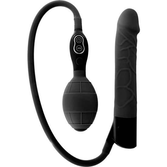 Elektronické nafukovací vibrační dildo - kolík 15 cm